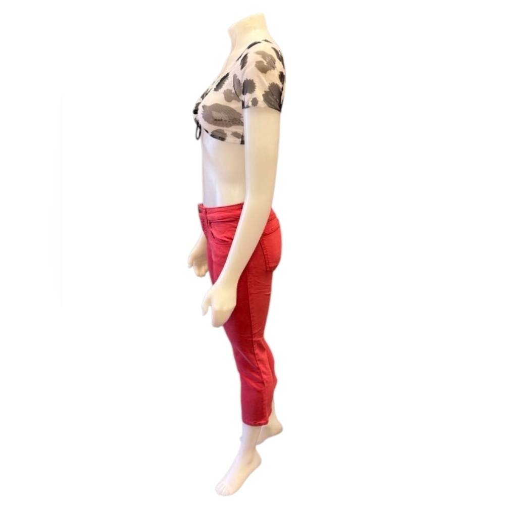 Pilcro and the letterpress Anthropologie Coral Skinny Jean Size 26 EUC - Picture 3 of 11